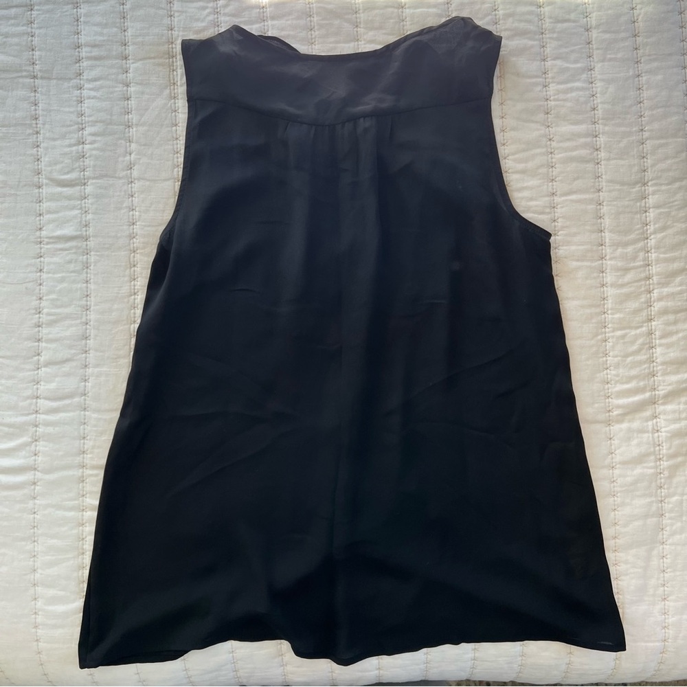 Loft Black Blouse with Ruffles - Picture 2 of 3